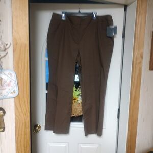 New Liz Claiborne Audra Brown Desert Caravan Bootcut Pants Women's 22 Petite